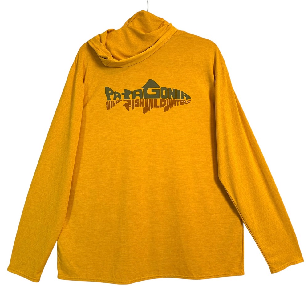 Patagonia Hoody Capilene Cool Daily Graphic Wild Fish Gold L Gorpcore 45335 - Picture 7 of 12